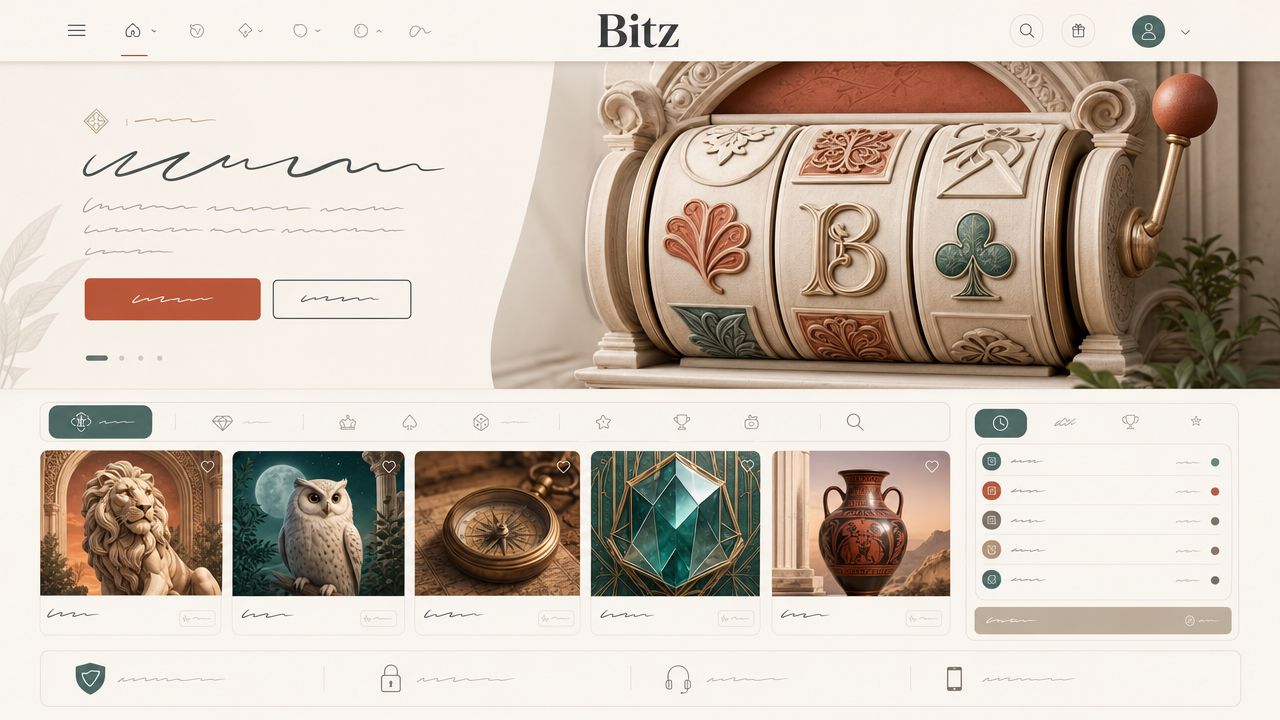Bitz casino website screenshot
