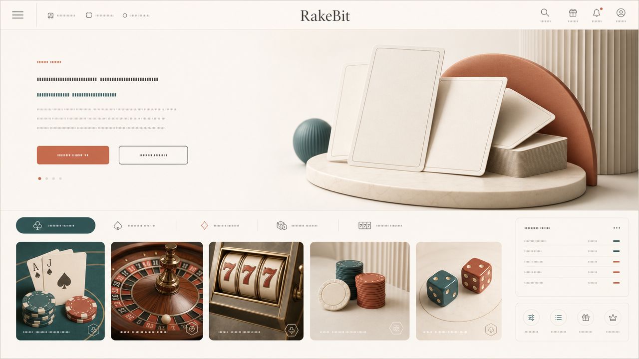 RakeBit casino website screenshot