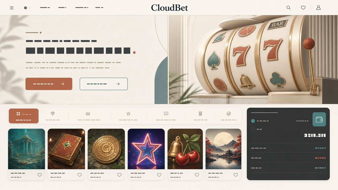 CloudBet casino website screenshot