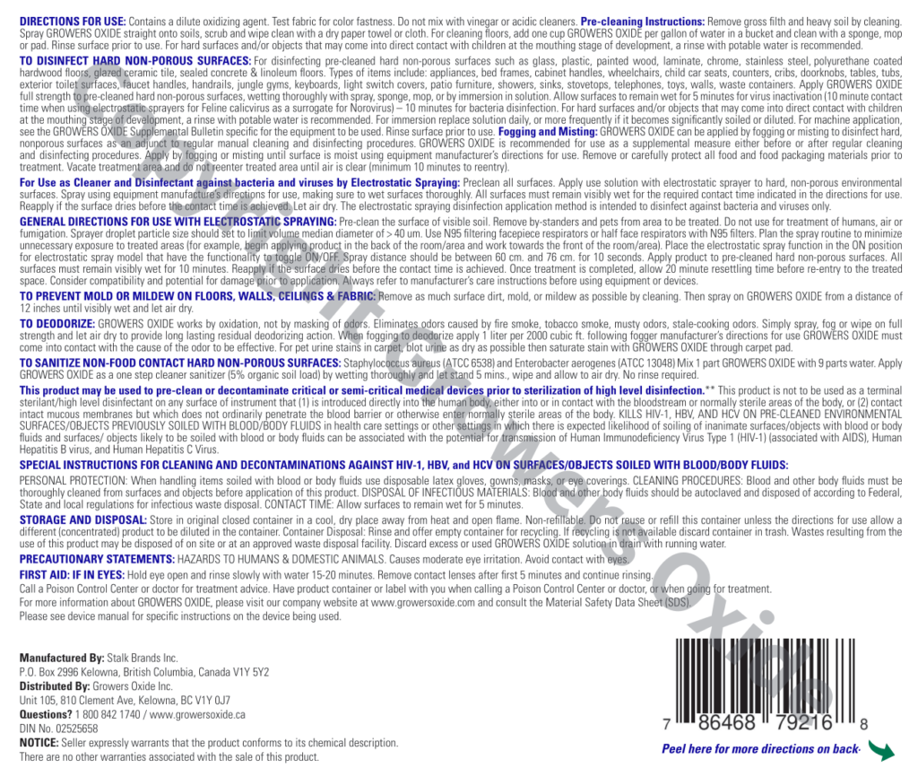 growers oxide label information